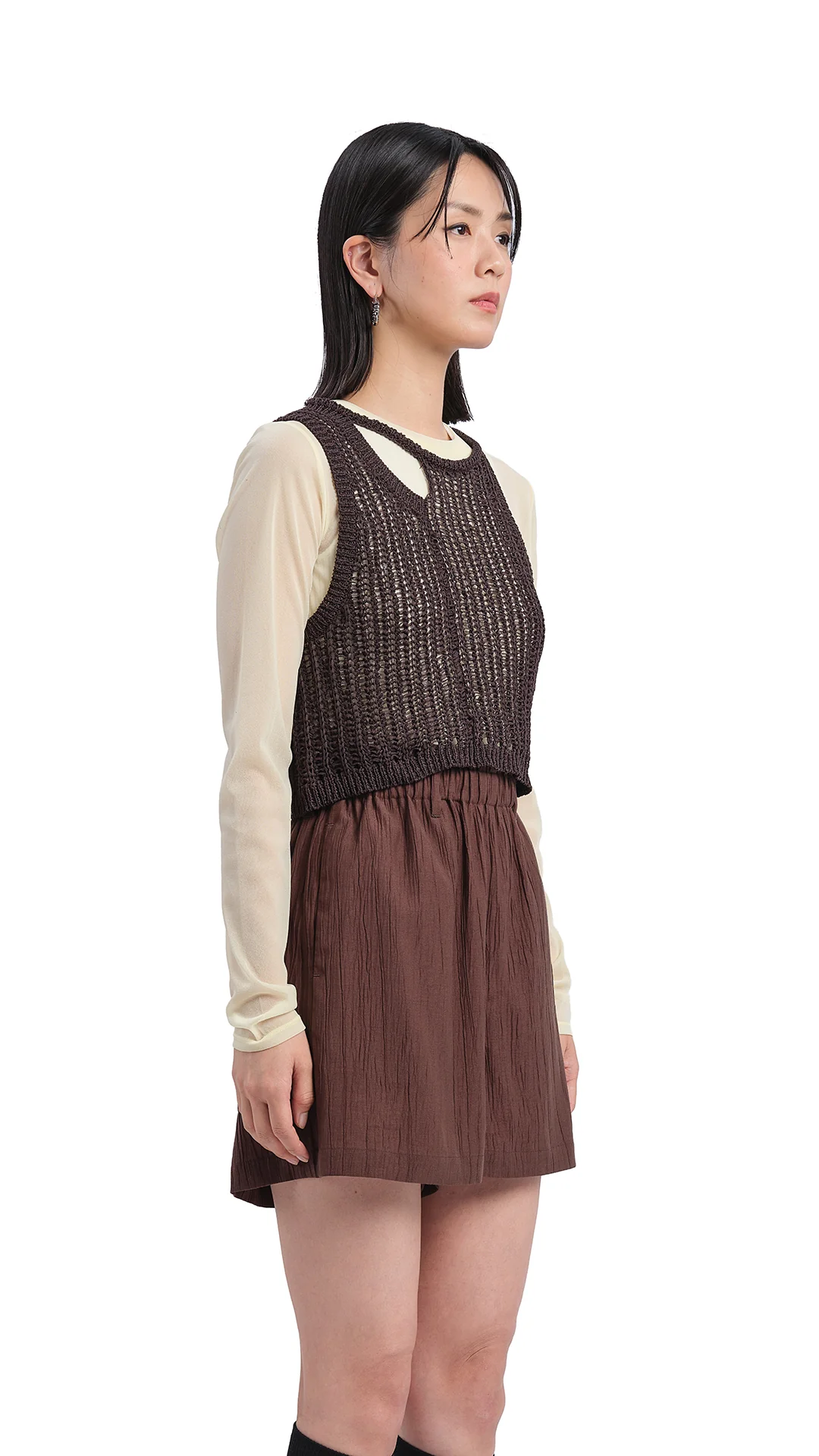 Knitted Cutout Vest - Umamrii