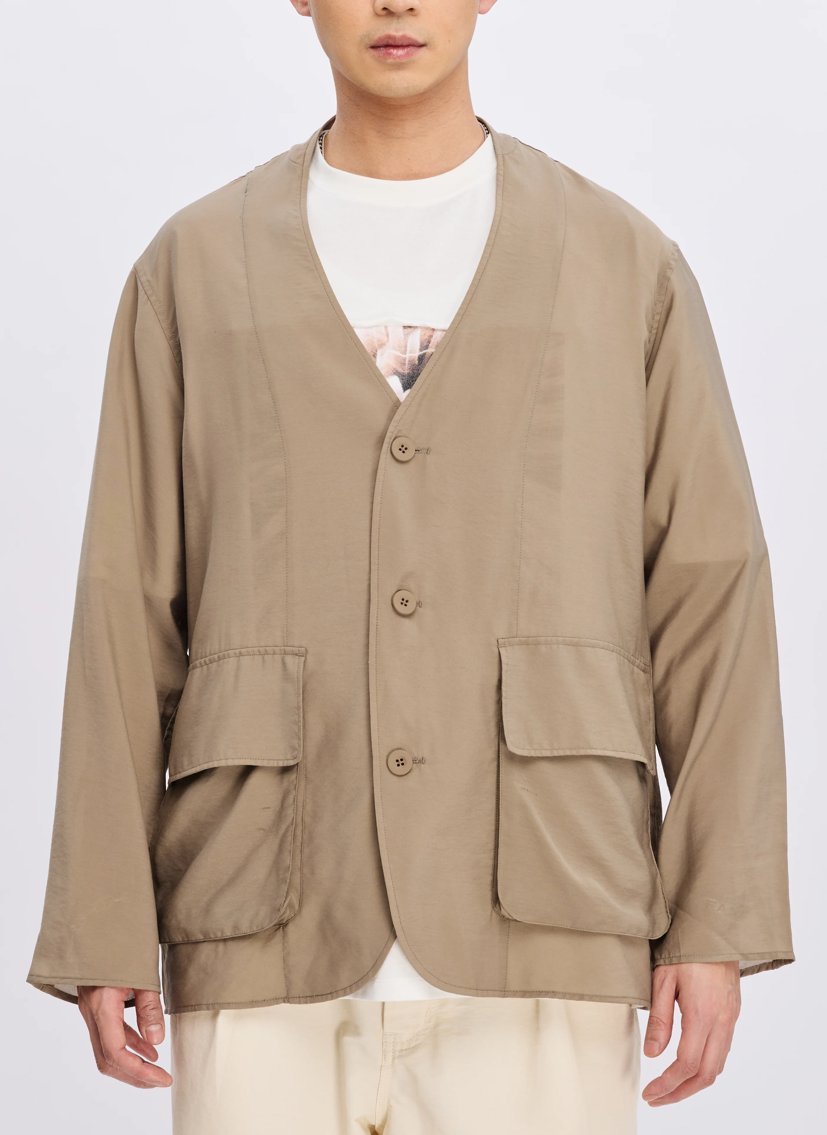 Lenzing Ecovero Air Collarless Blazer - Umamrii