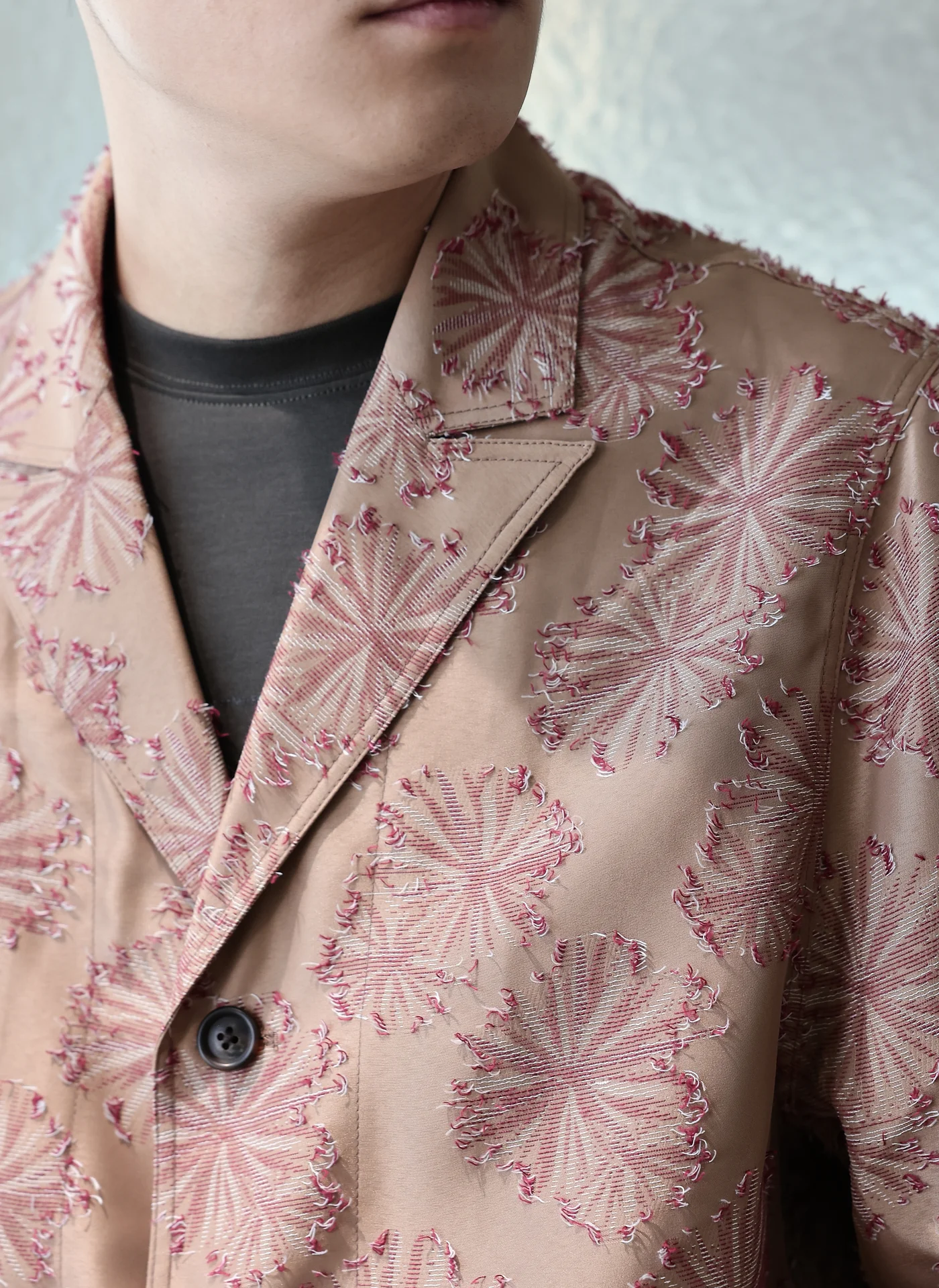 Polyester Rayon Embroidery Soft Hunting Blazer - Umamrii